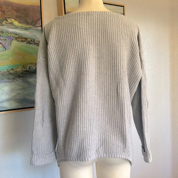 Poetry 100% Cotton Grey Knit Sweater 8