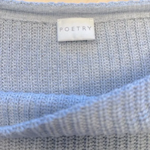 Poetry 100% Cotton Grey Knit Sweater 8