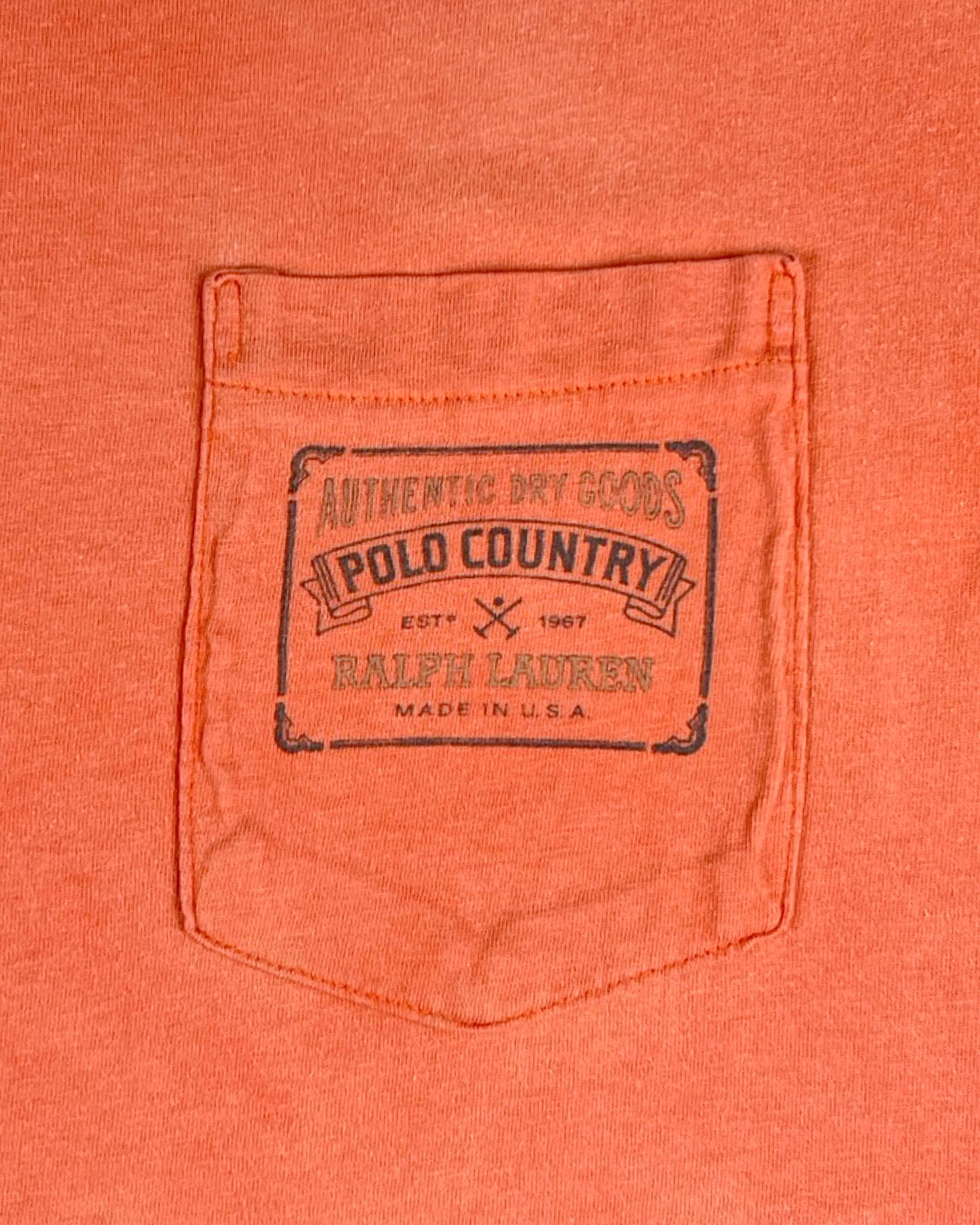 Polo Country Orange Pocket T-Shirt