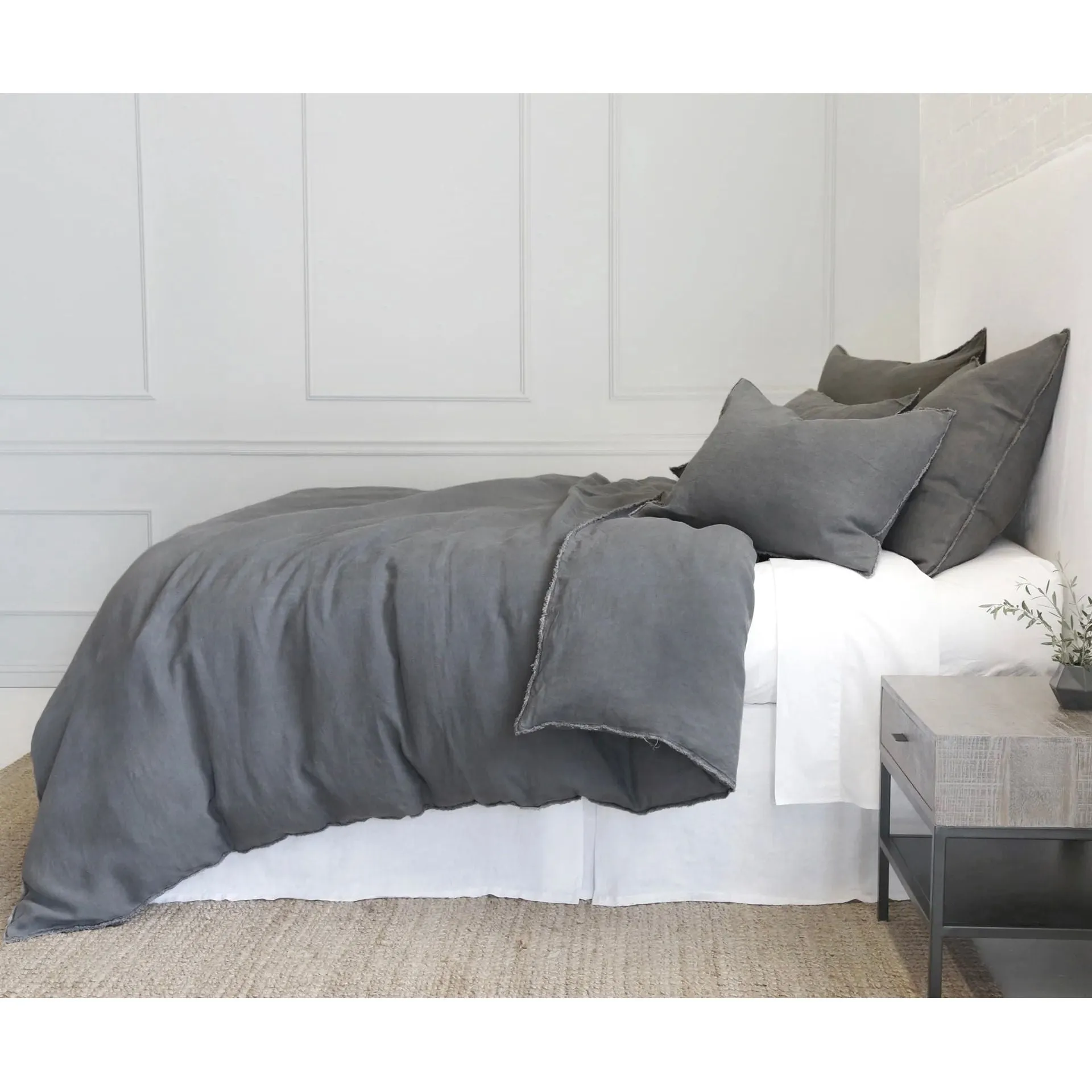 Pom Pom at Home Blair Midnight Linen Duvet Cover ~ Available in Queen and King Size