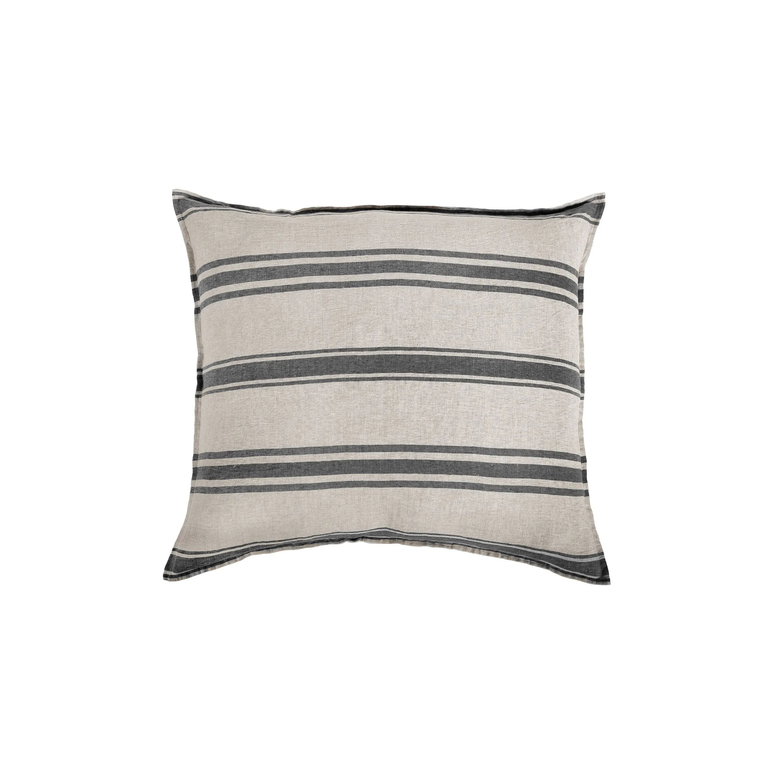 Pom Pom at Home Jackson Flax & Midnight Striped Linen Duvet Cover and Pillow Shams ~ Available in Queen and King Sizes
