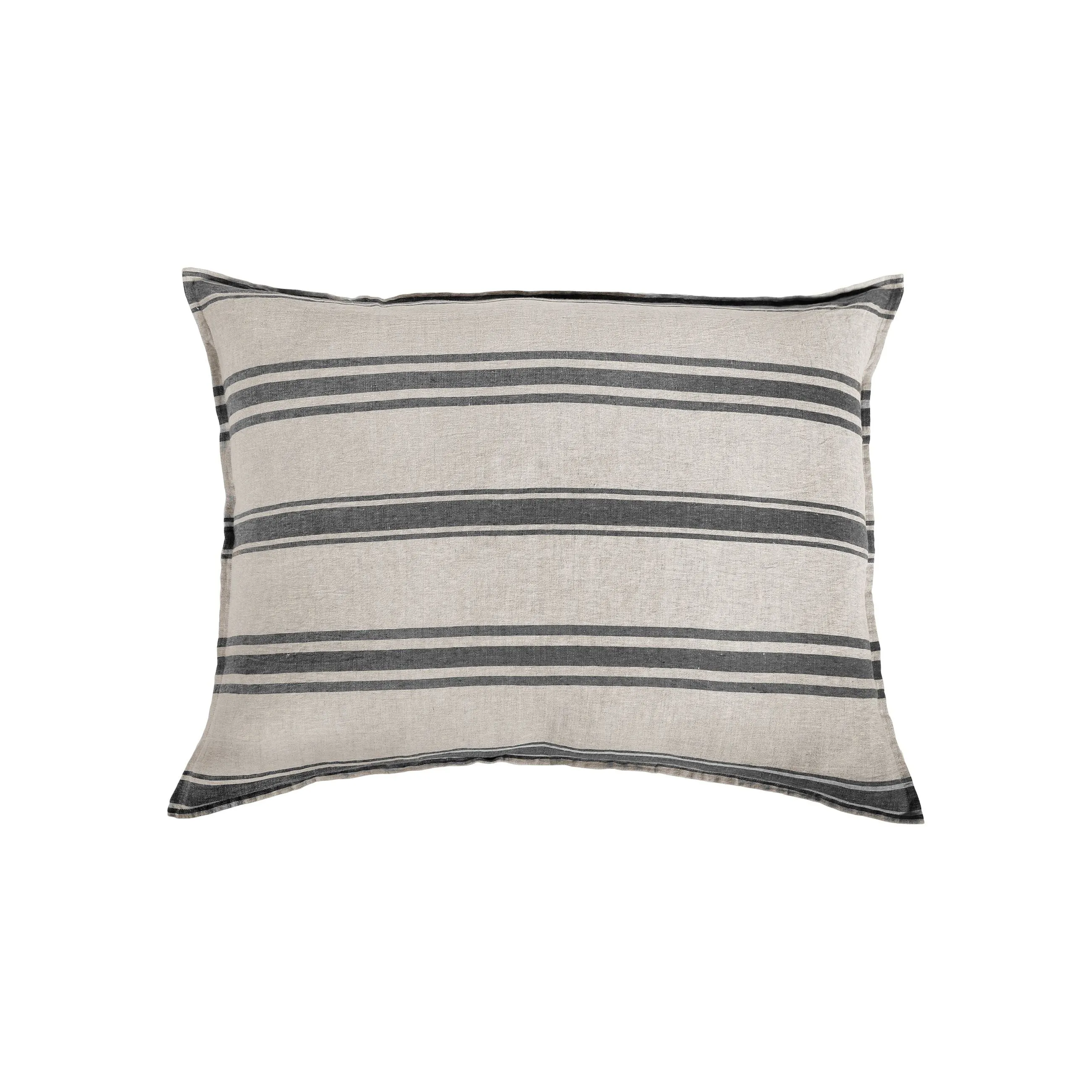 Pom Pom at Home Jackson Flax & Midnight Striped Linen Duvet Cover and Pillow Shams ~ Available in Queen and King Sizes