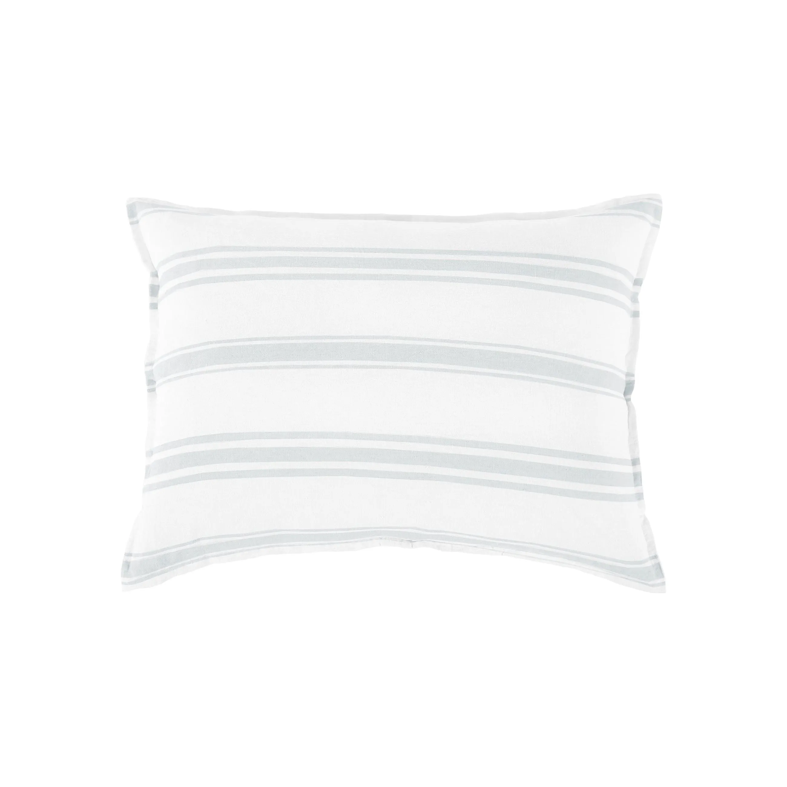 Pom Pom at Home Jackson White & Ocean Striped Linen Duvet Cover and Pillow Shams ~ Available in Queen and King Sizes