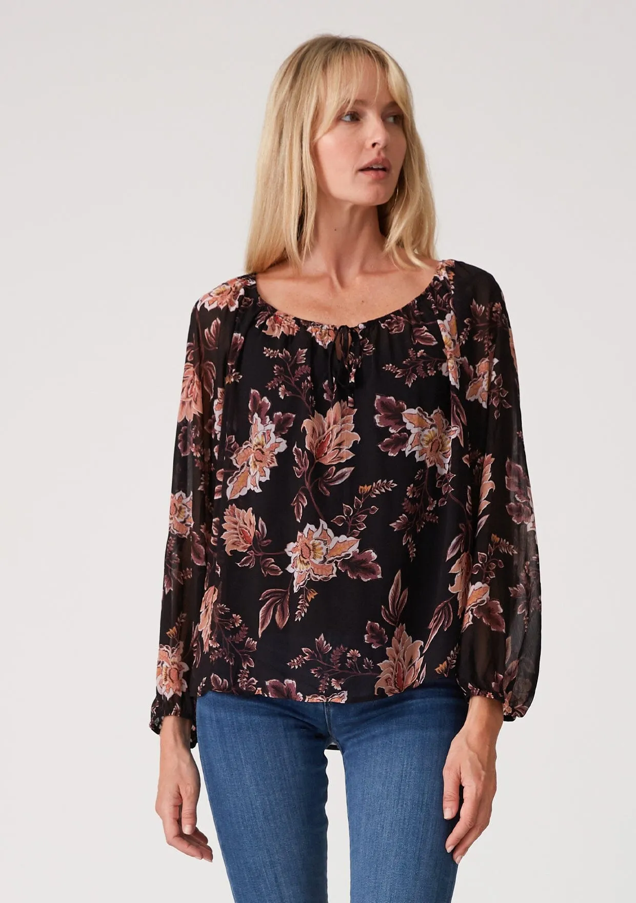 Positano Tie Neck Blouse