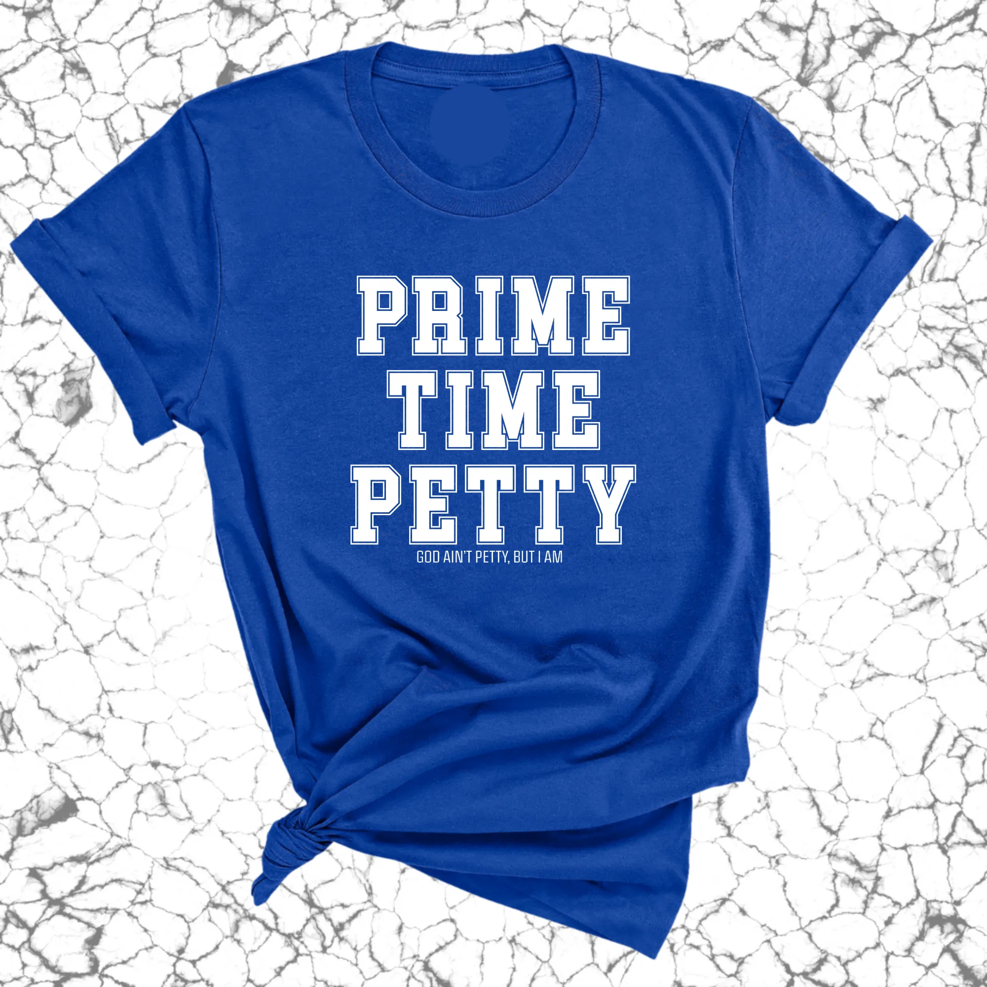 Prime Time Petty Varsity Unisex Tee