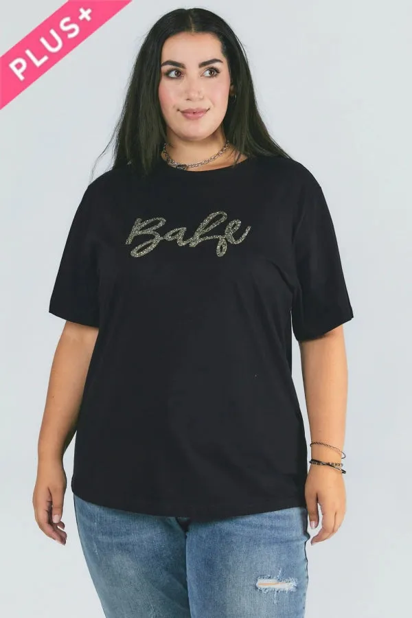 PRINTED ROUND NECK SHORT SLEEVE TOP