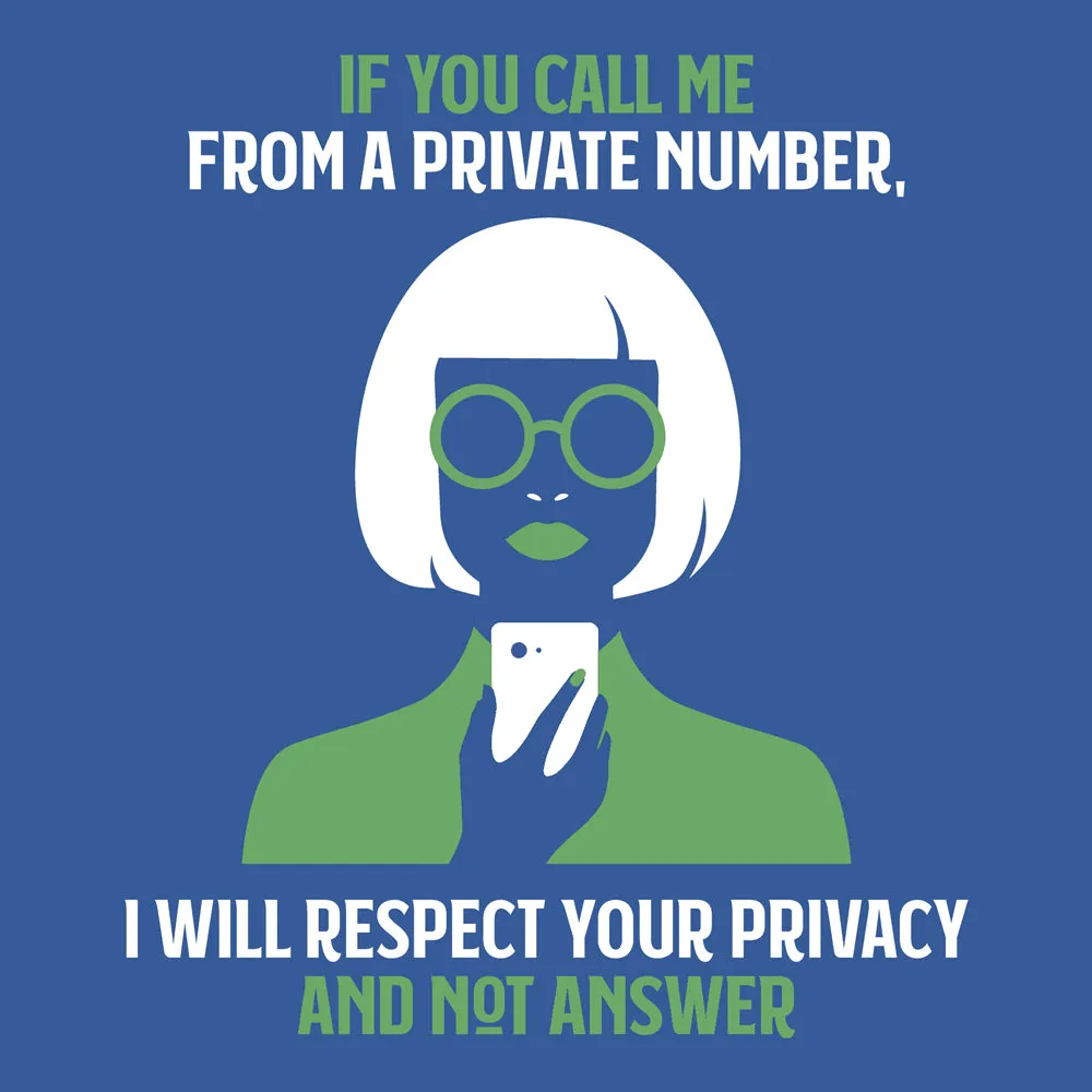 PRIVATE NUMBER (BLUE)