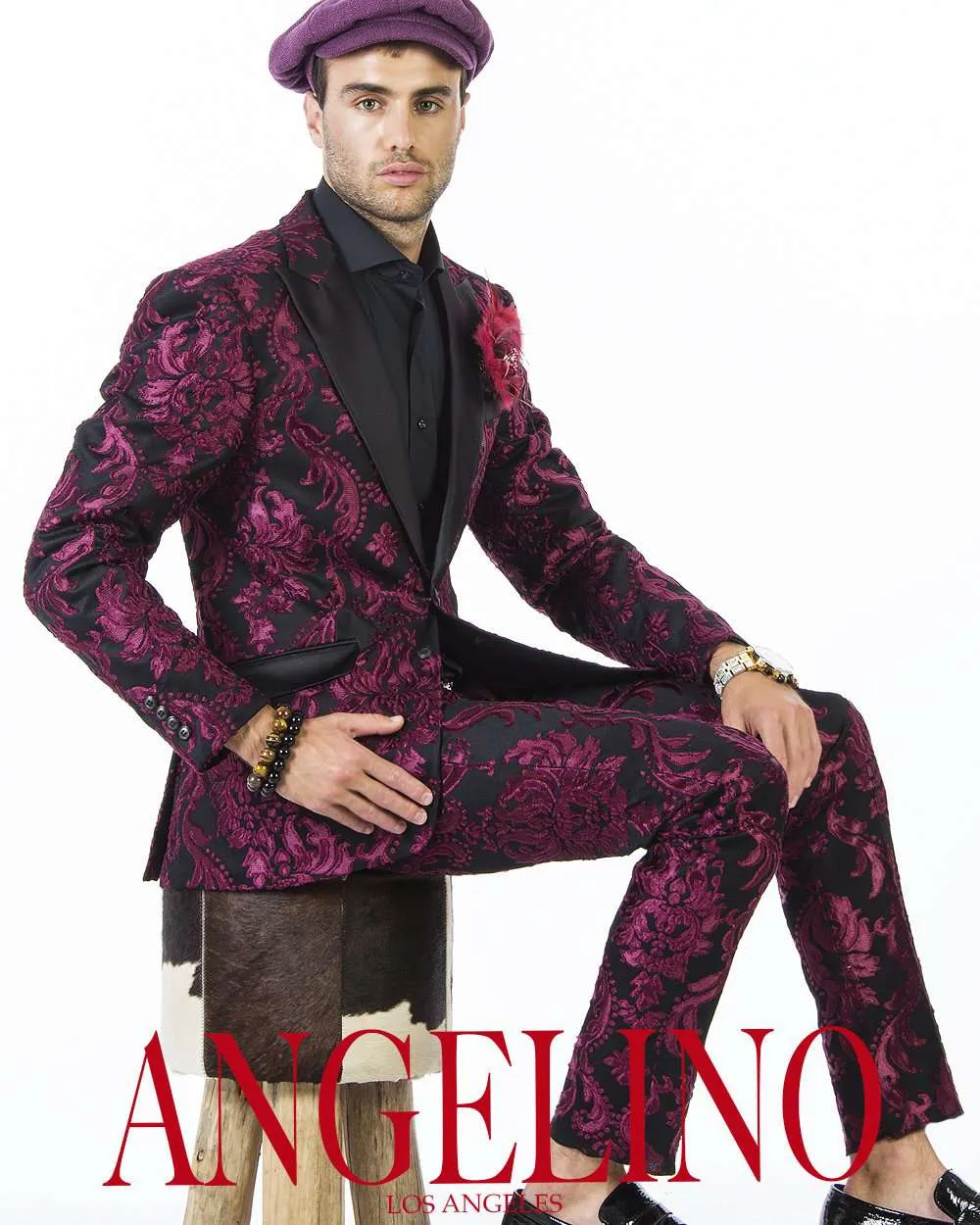 Prom suit, Tuxedo Suit-New Tango Burgundy . - Men - Suits - Wedding