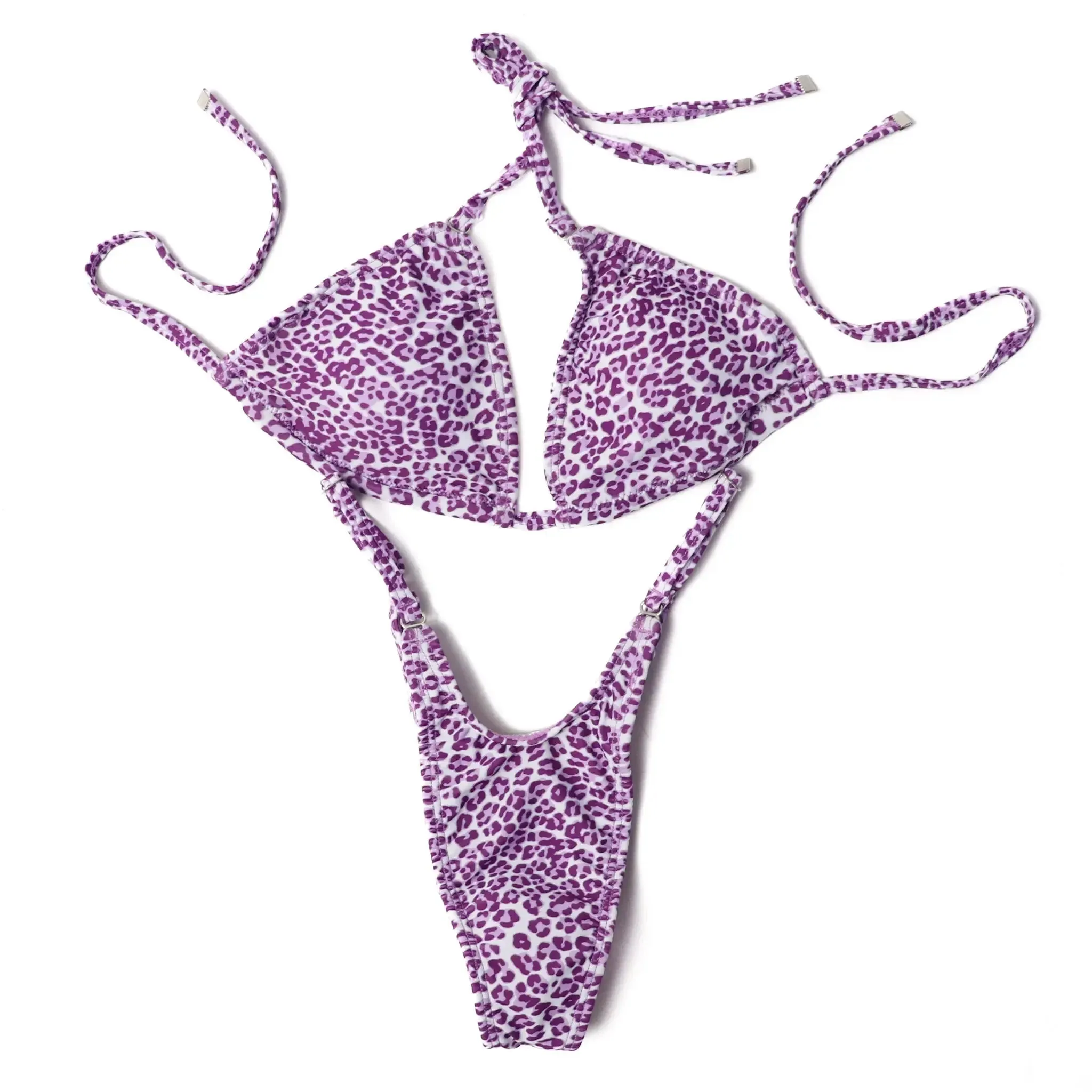 Purple Cheetah Posing Practice Suit