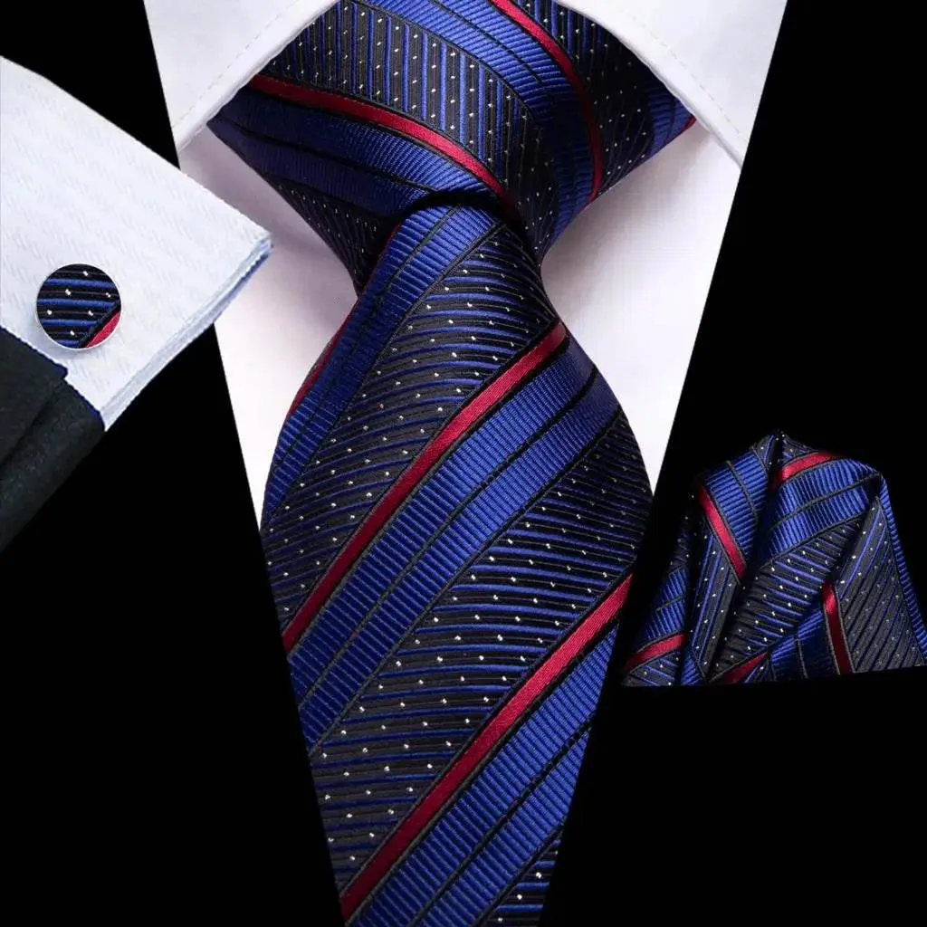 Purple Paisley Silk Tie Set for Men