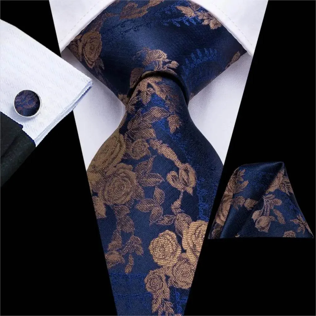 Purple Paisley Silk Tie Set for Men