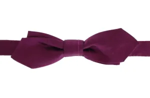Purple Solid 100% Silk Neck Bow Tie