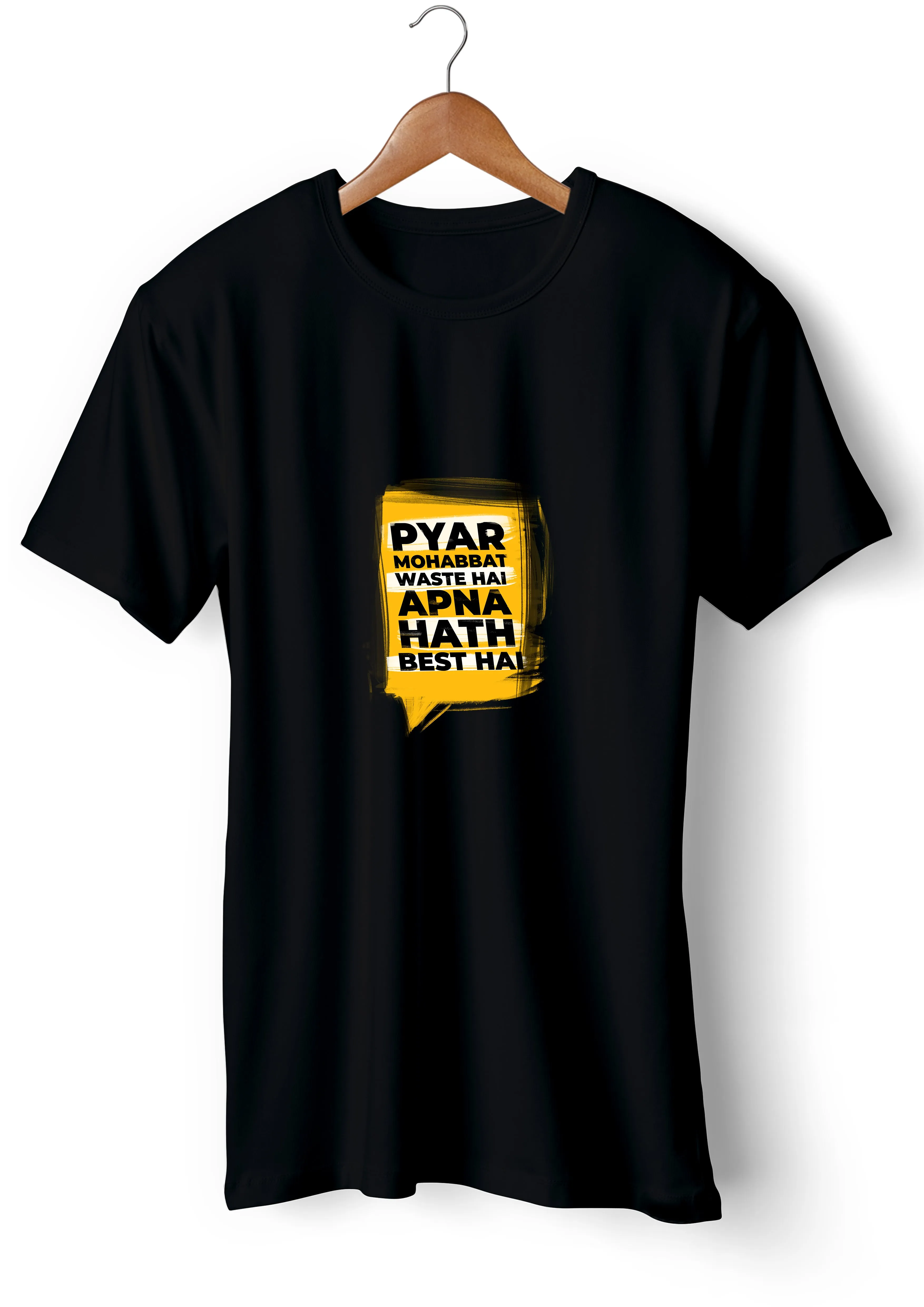 Pyar Waste Hath Best- Black Tee