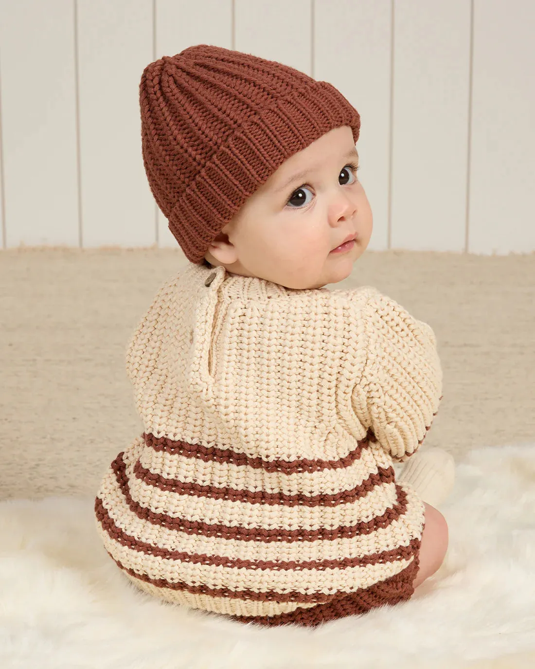 QUINCY MAE Organic Knit Tie Bloomer || Cranberry