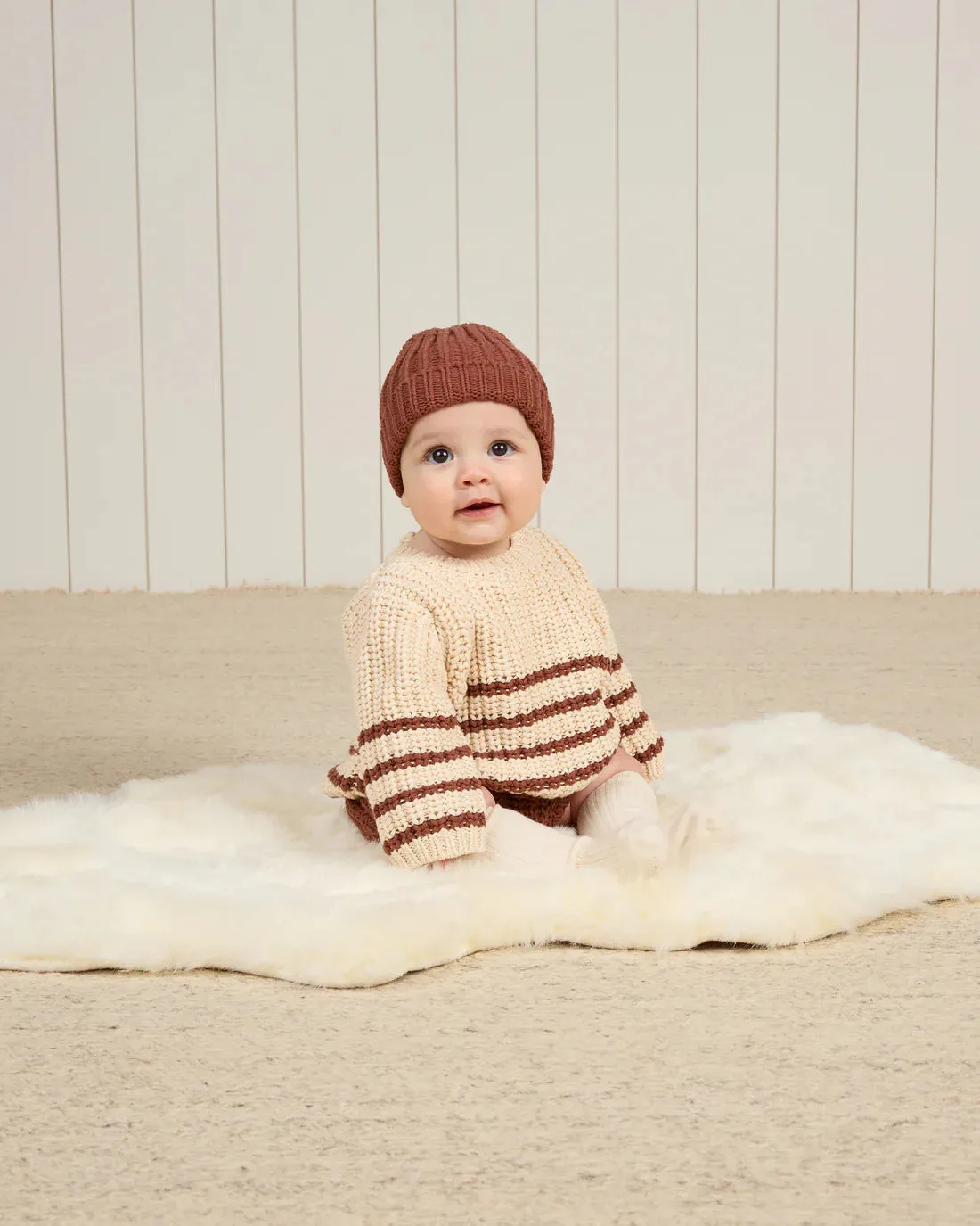QUINCY MAE Organic Knit Tie Bloomer || Cranberry