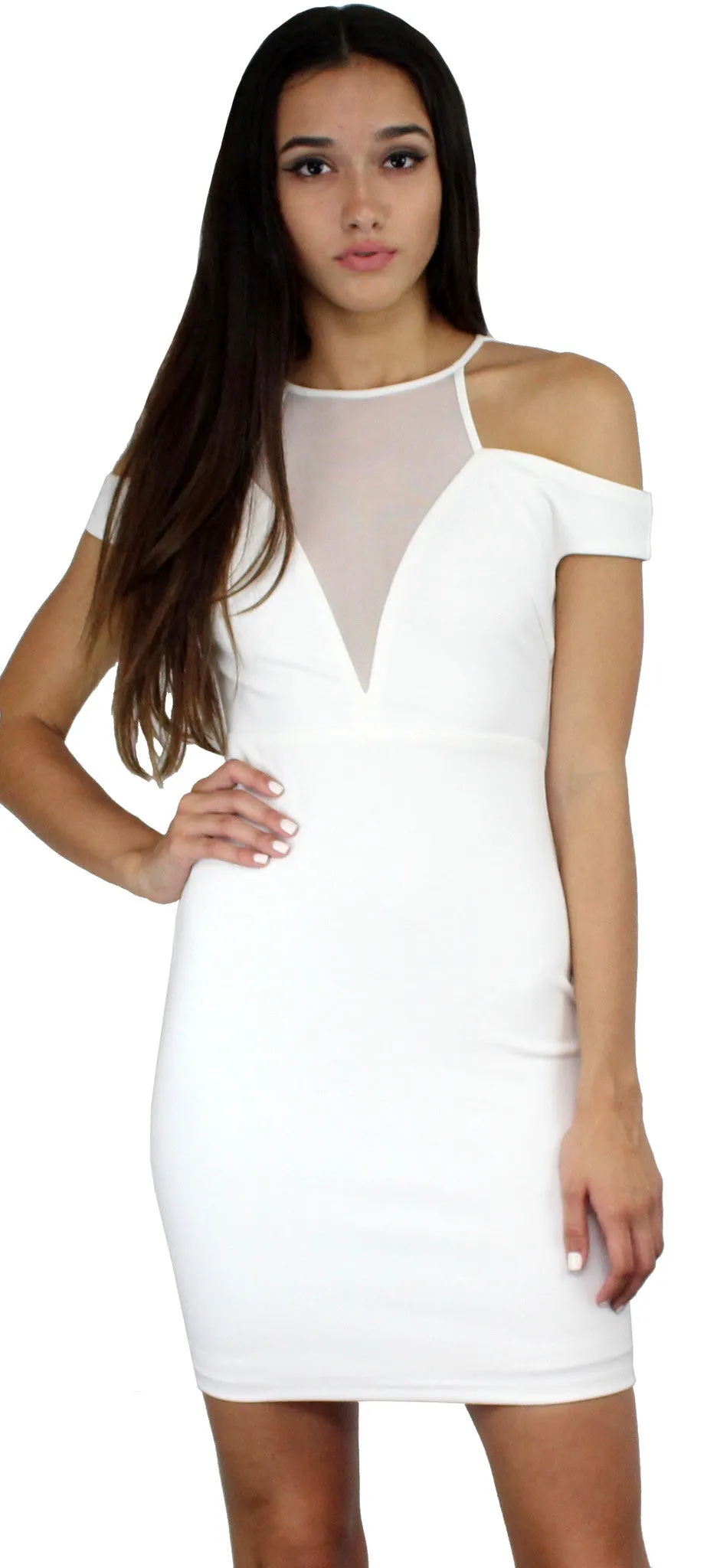 Quite Spectacular White Bodycon Dress