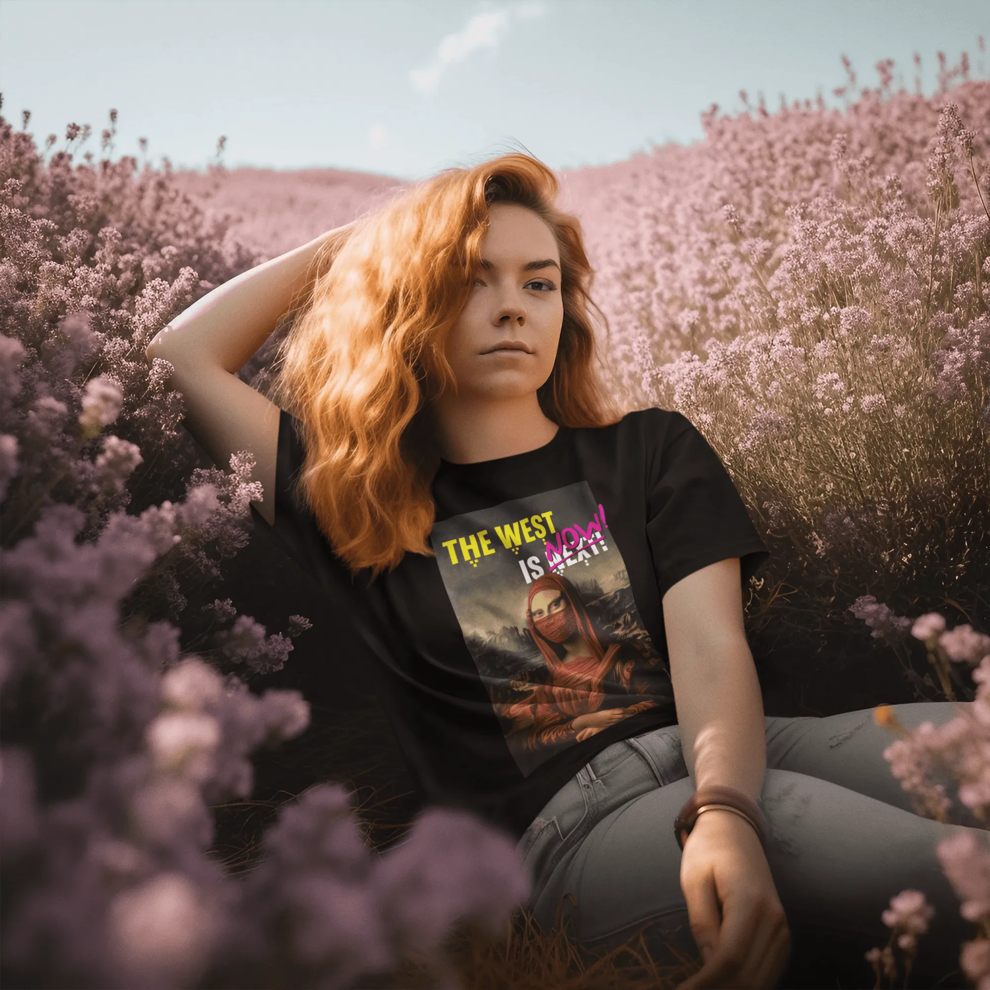 "Mona Layla" Black Custom T-Shirt for Women