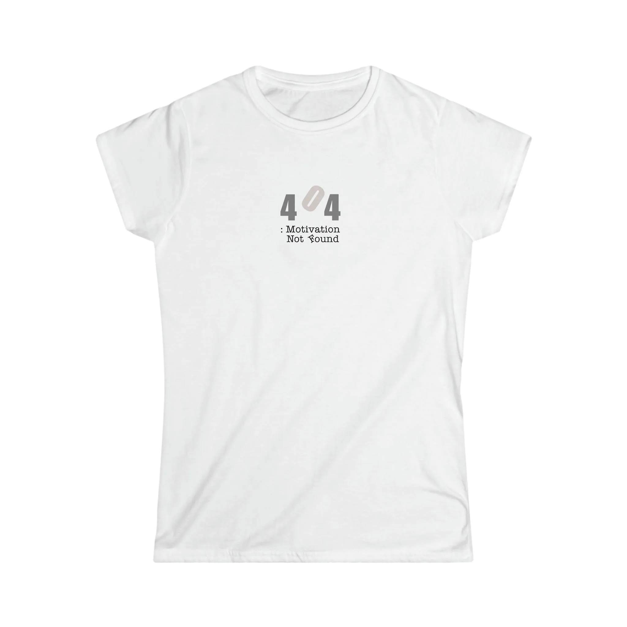 "Motivation Not Found" White Custom T-Shirt for Women  | Art by Noa Bar Lev