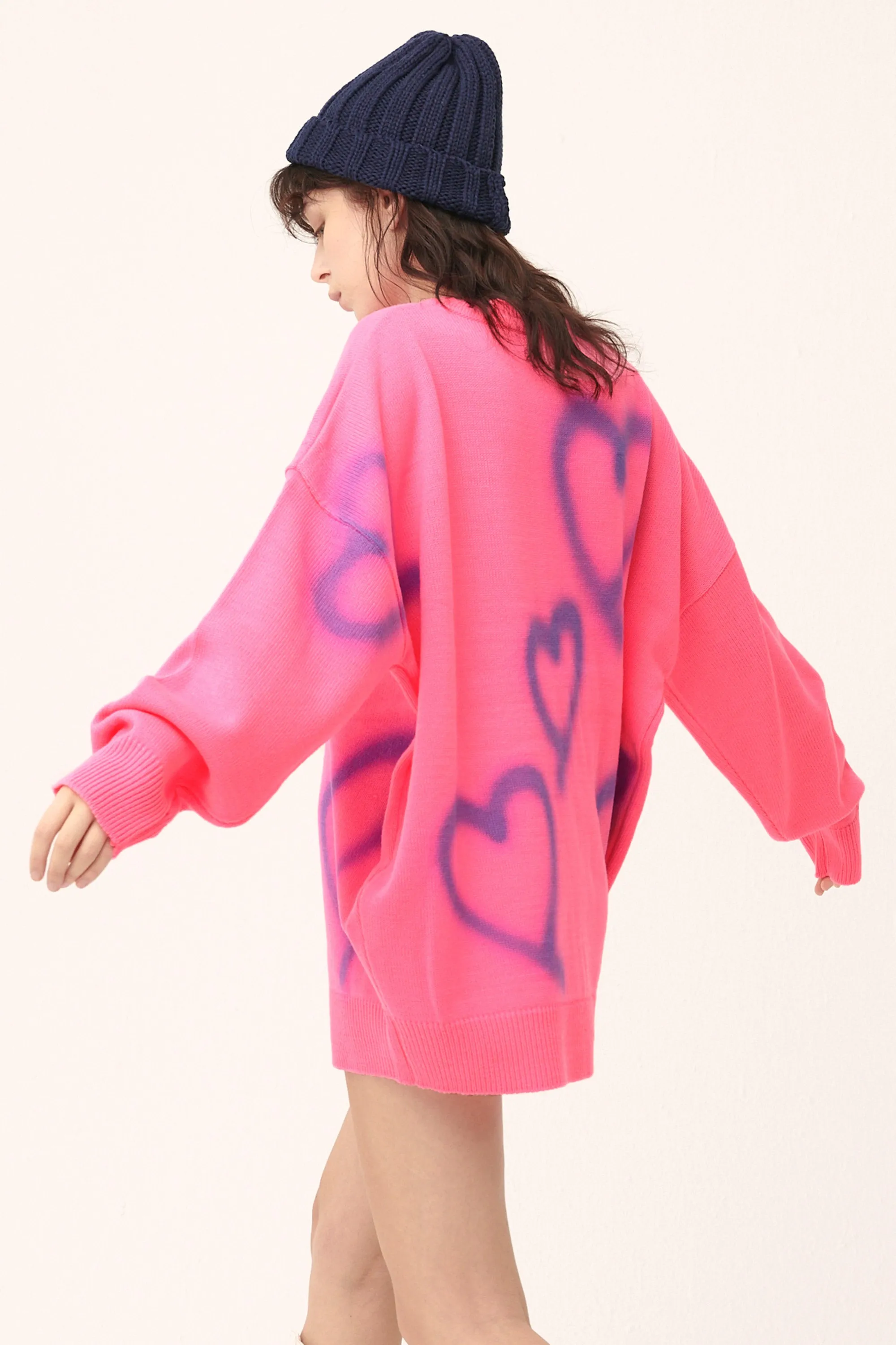 Raya Heart Printed SweaterDress