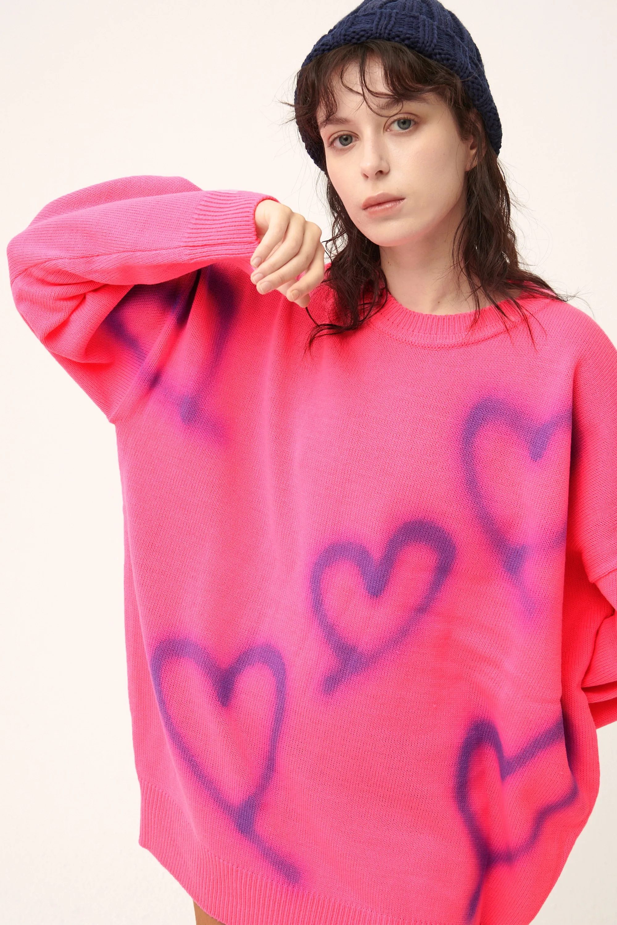 Raya Heart Printed SweaterDress