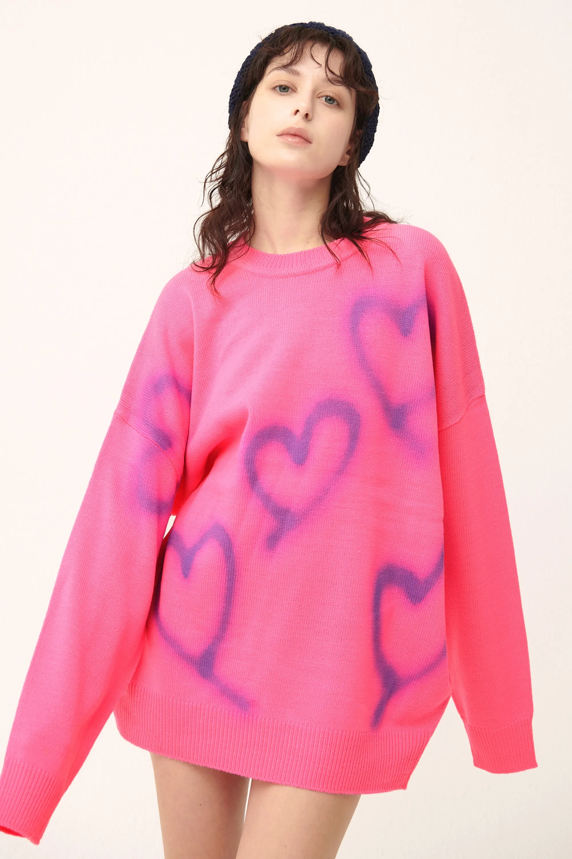Raya Heart Printed SweaterDress