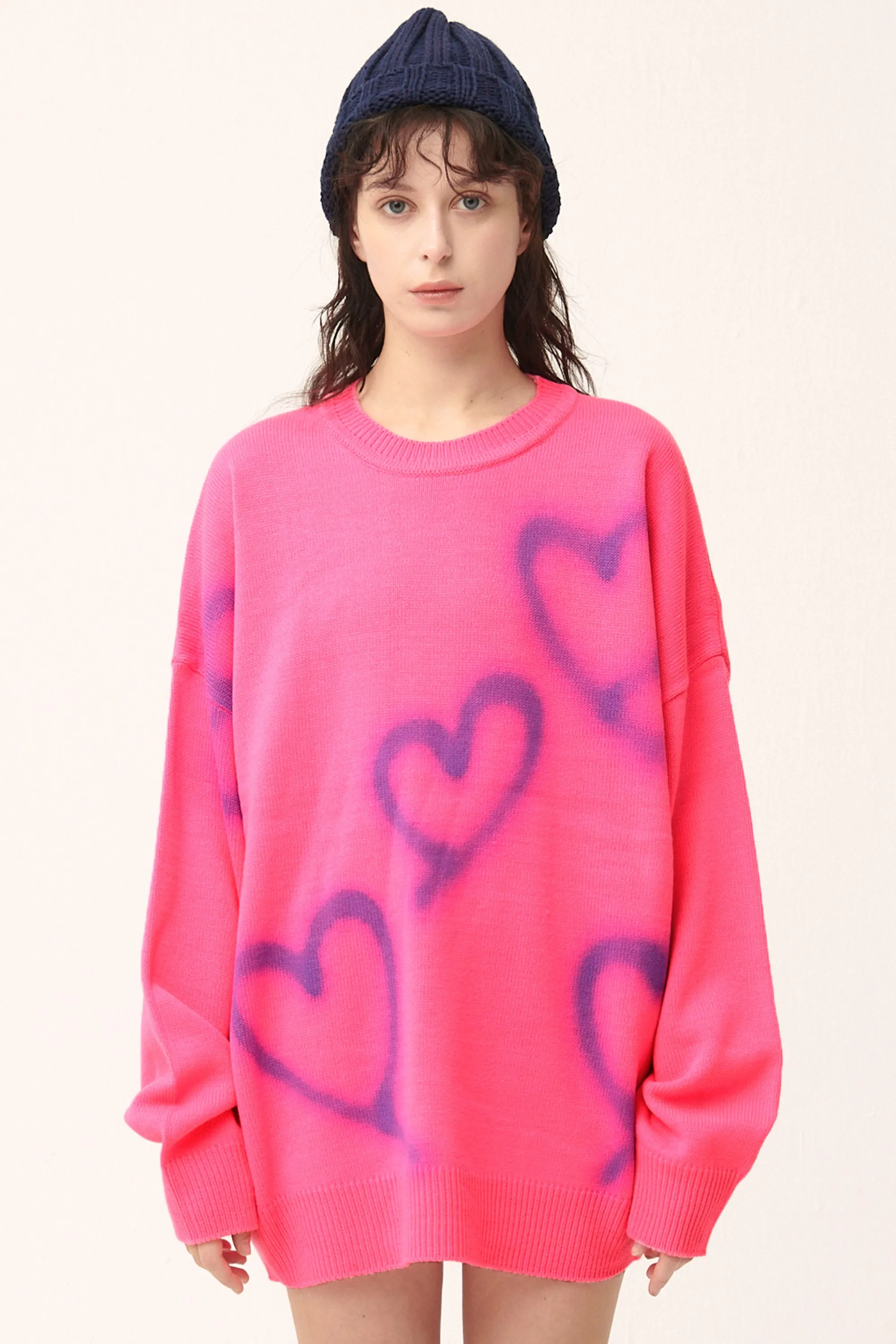Raya Heart Printed SweaterDress