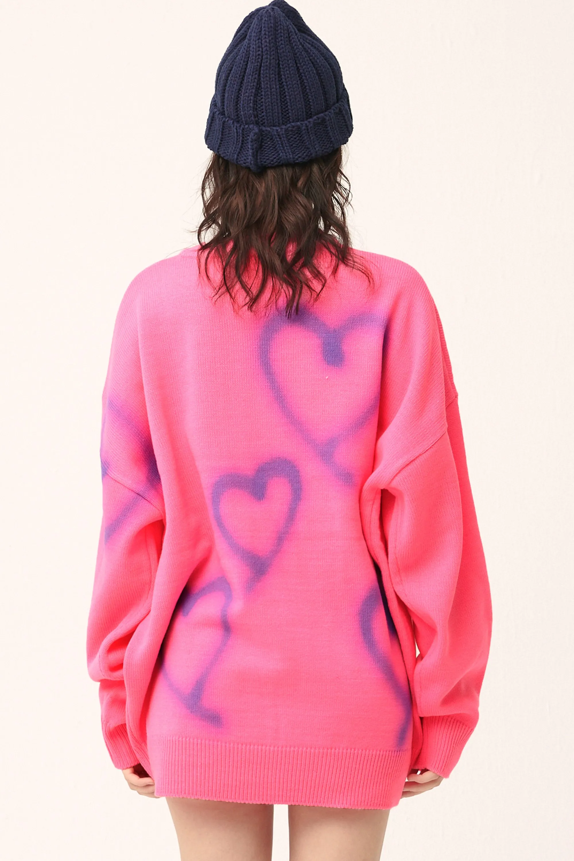 Raya Heart Printed SweaterDress