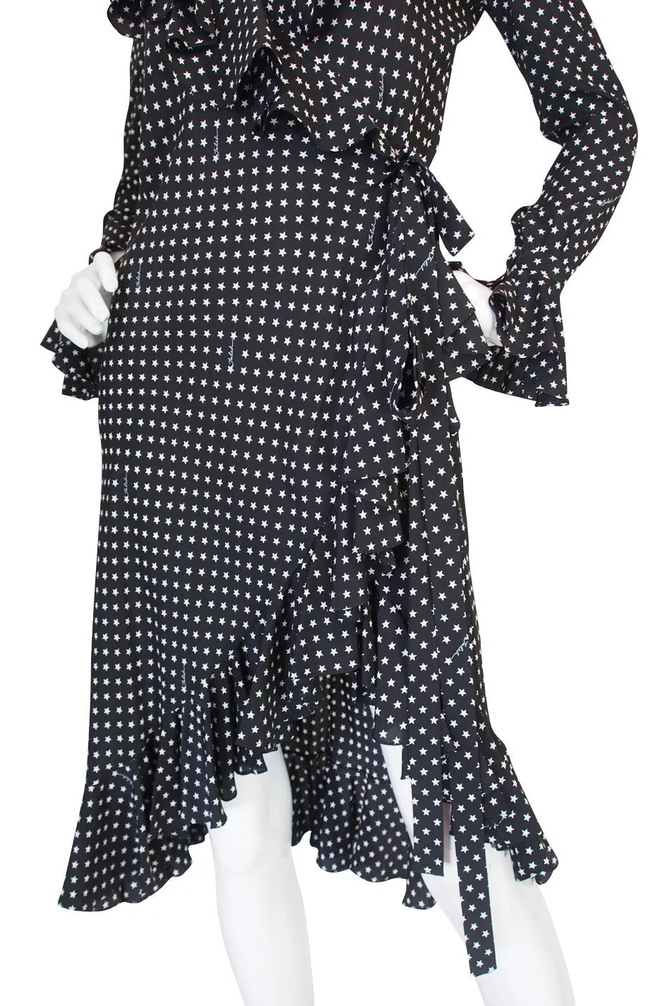 Recent Pretty Tuleh Silk Star Print Wrap Dress