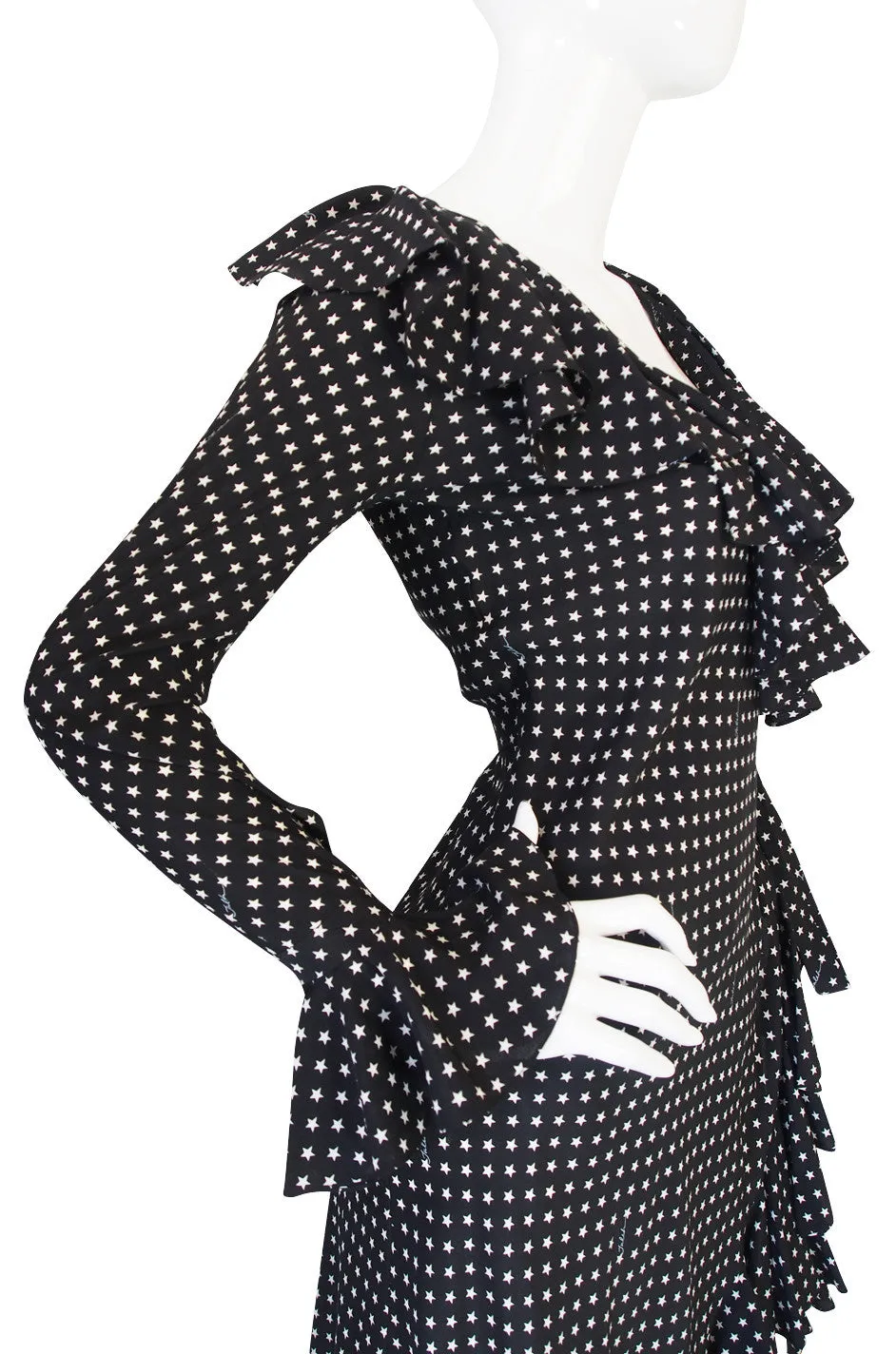 Recent Pretty Tuleh Silk Star Print Wrap Dress