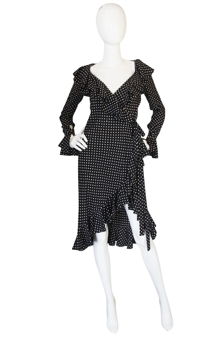 Recent Pretty Tuleh Silk Star Print Wrap Dress