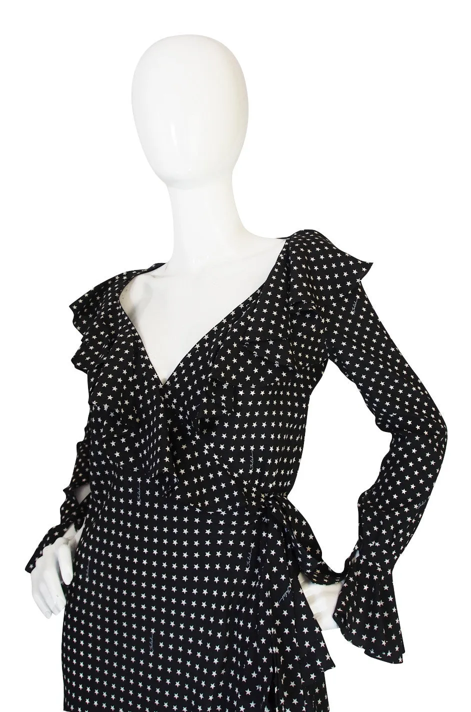 Recent Pretty Tuleh Silk Star Print Wrap Dress