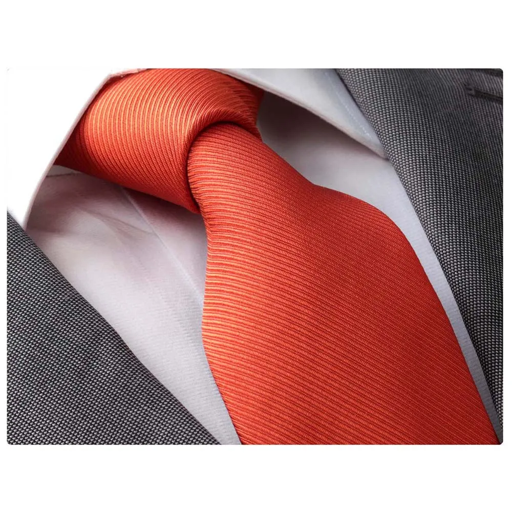 Red Neck Tie Mens Designer Silk Necktie with Gift Box - Premium Quality made in Europe