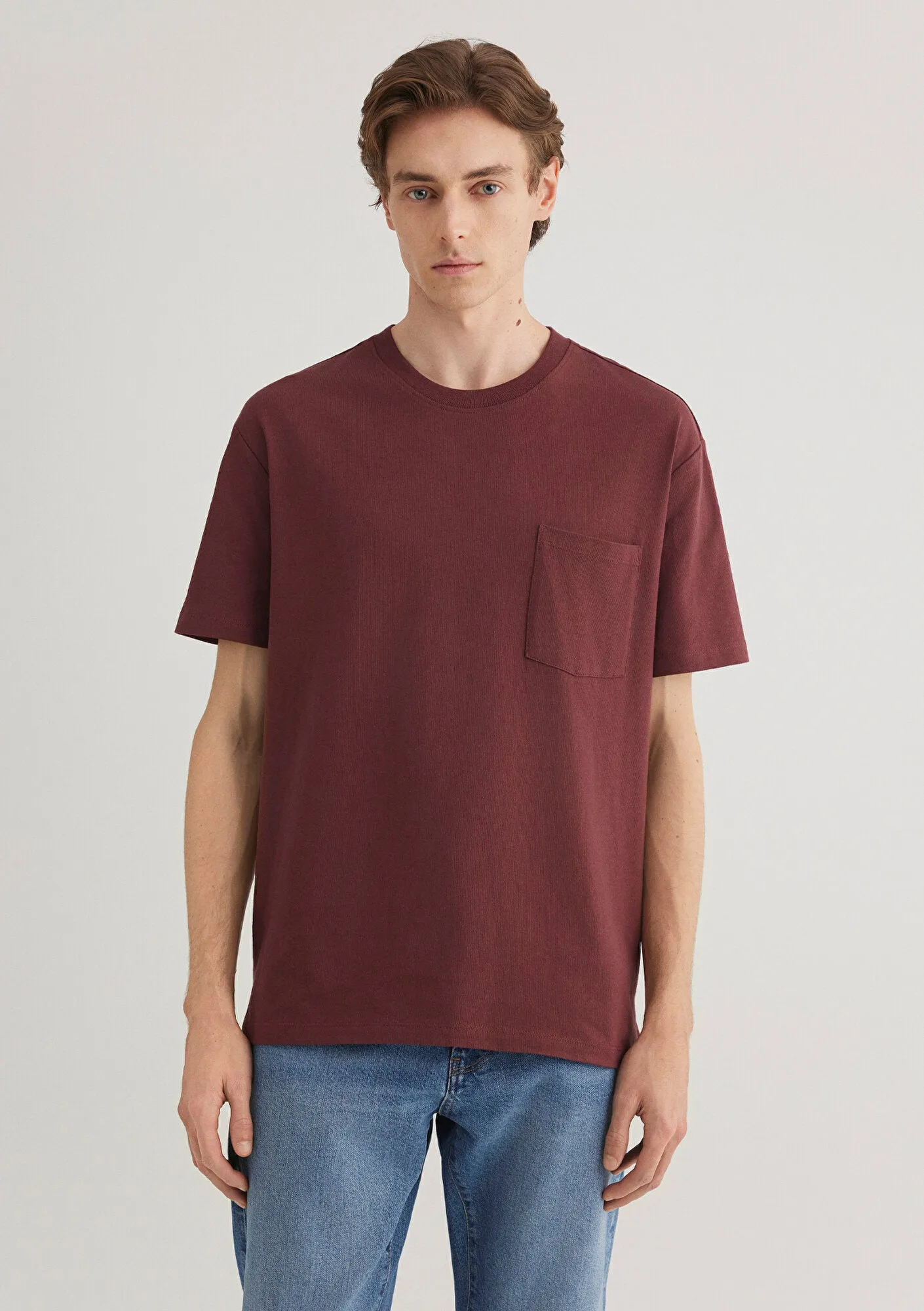 Red T-shirt with Pocket Detail