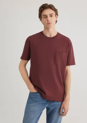 Red T-shirt with Pocket Detail
