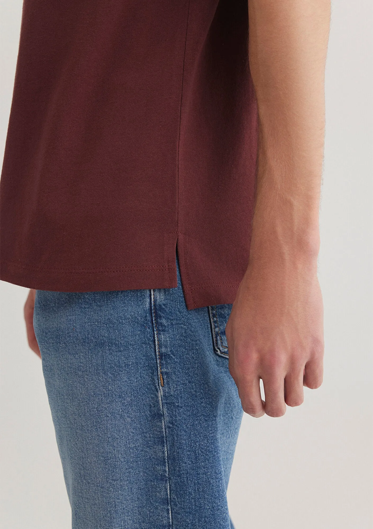 Red T-shirt with Pocket Detail