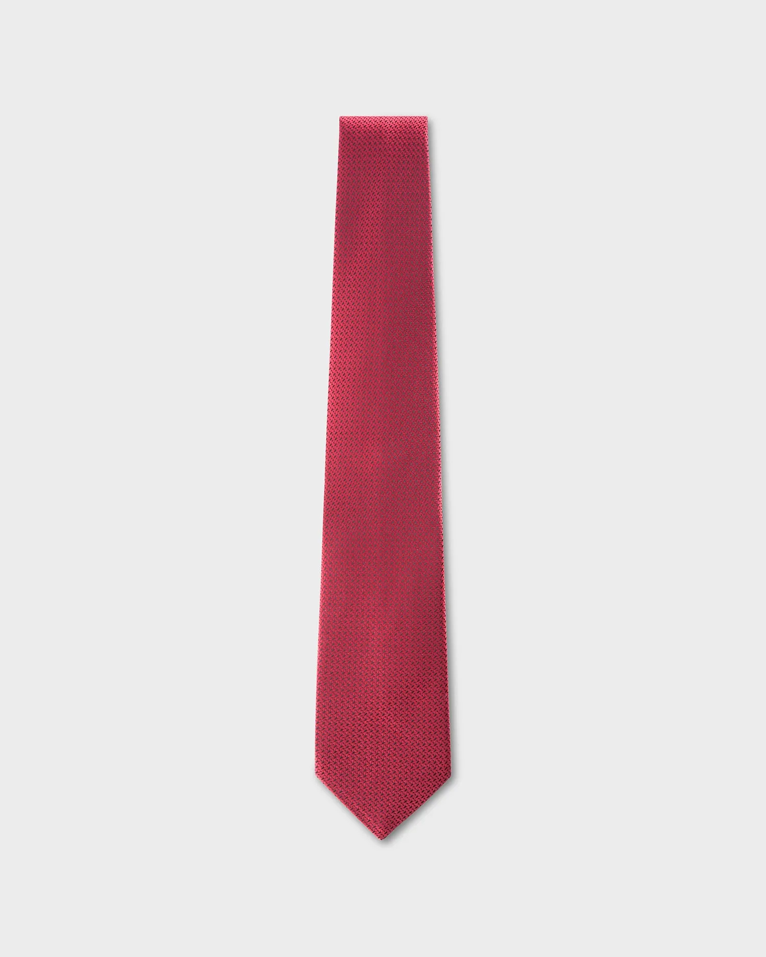 Red With Black Micropattern Tie