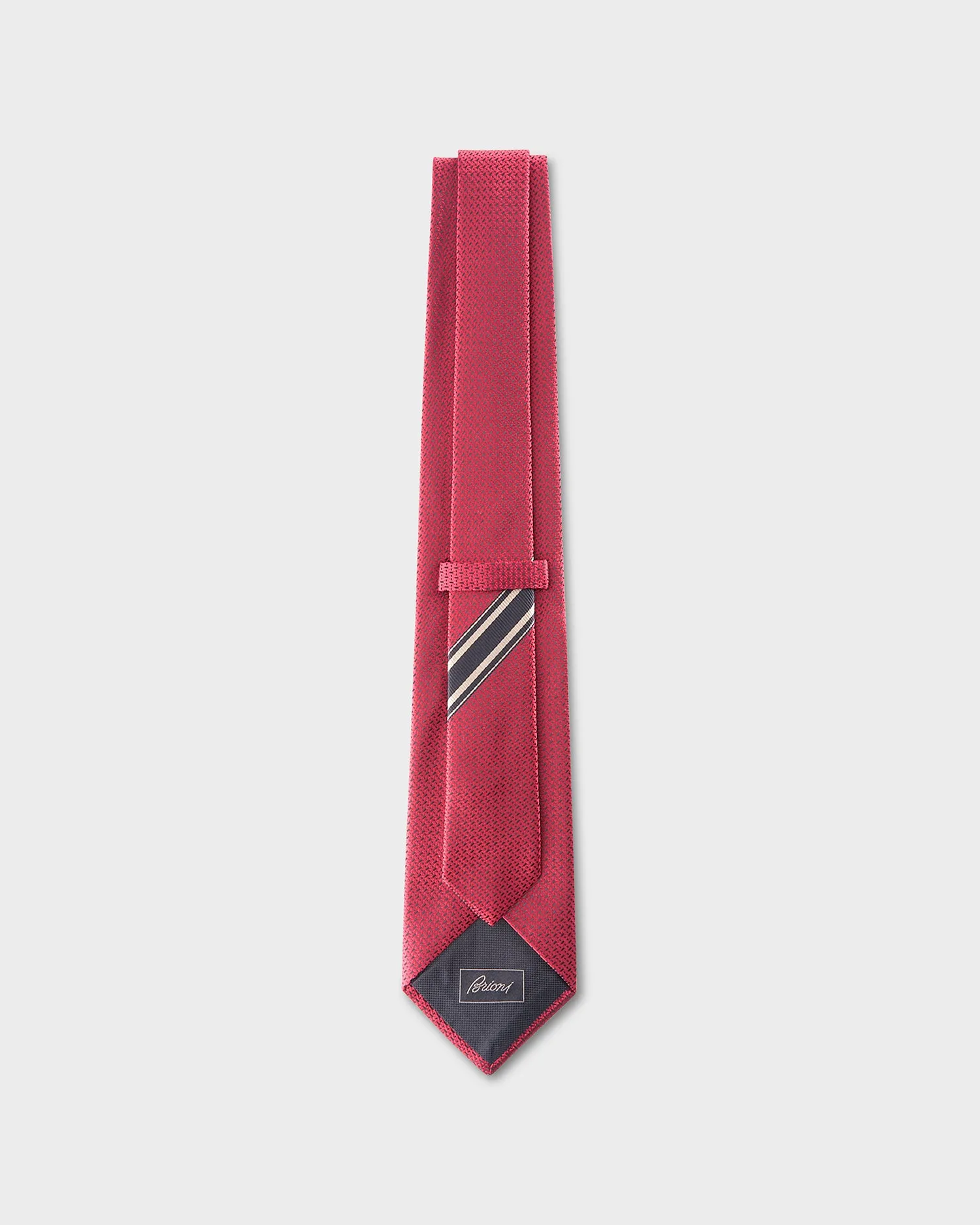 Red With Black Micropattern Tie