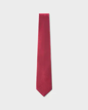 Red With Black Micropattern Tie