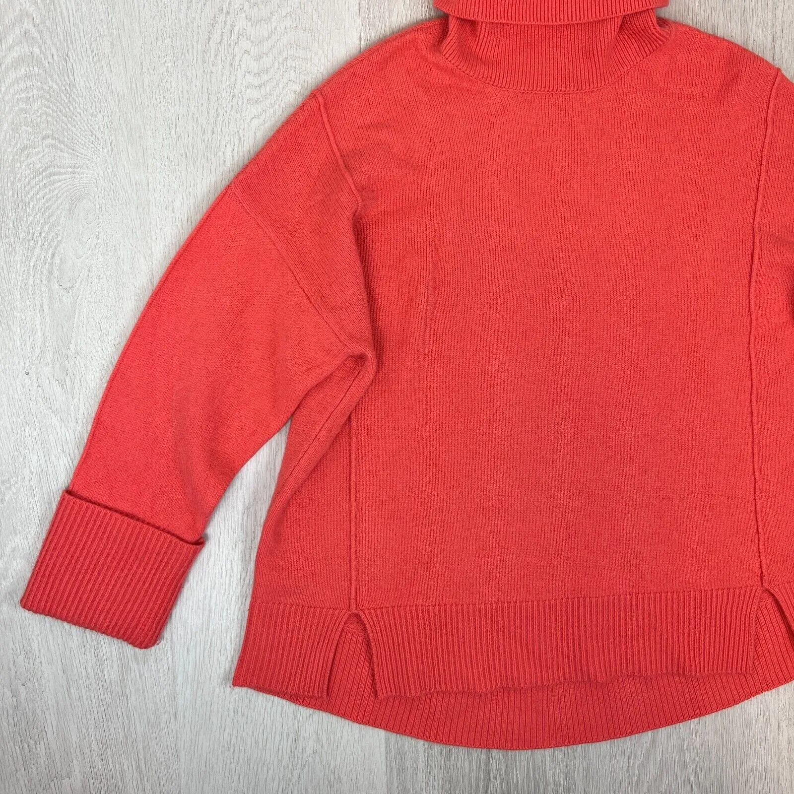 Reiss Womens Orange Knitted Wool & Cashmere Blend Sweater Jumper Size Small