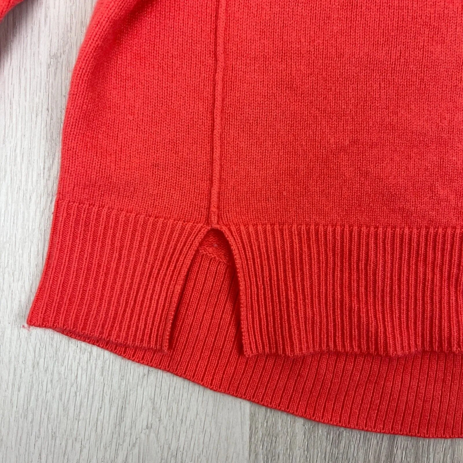 Reiss Womens Orange Knitted Wool & Cashmere Blend Sweater Jumper Size Small