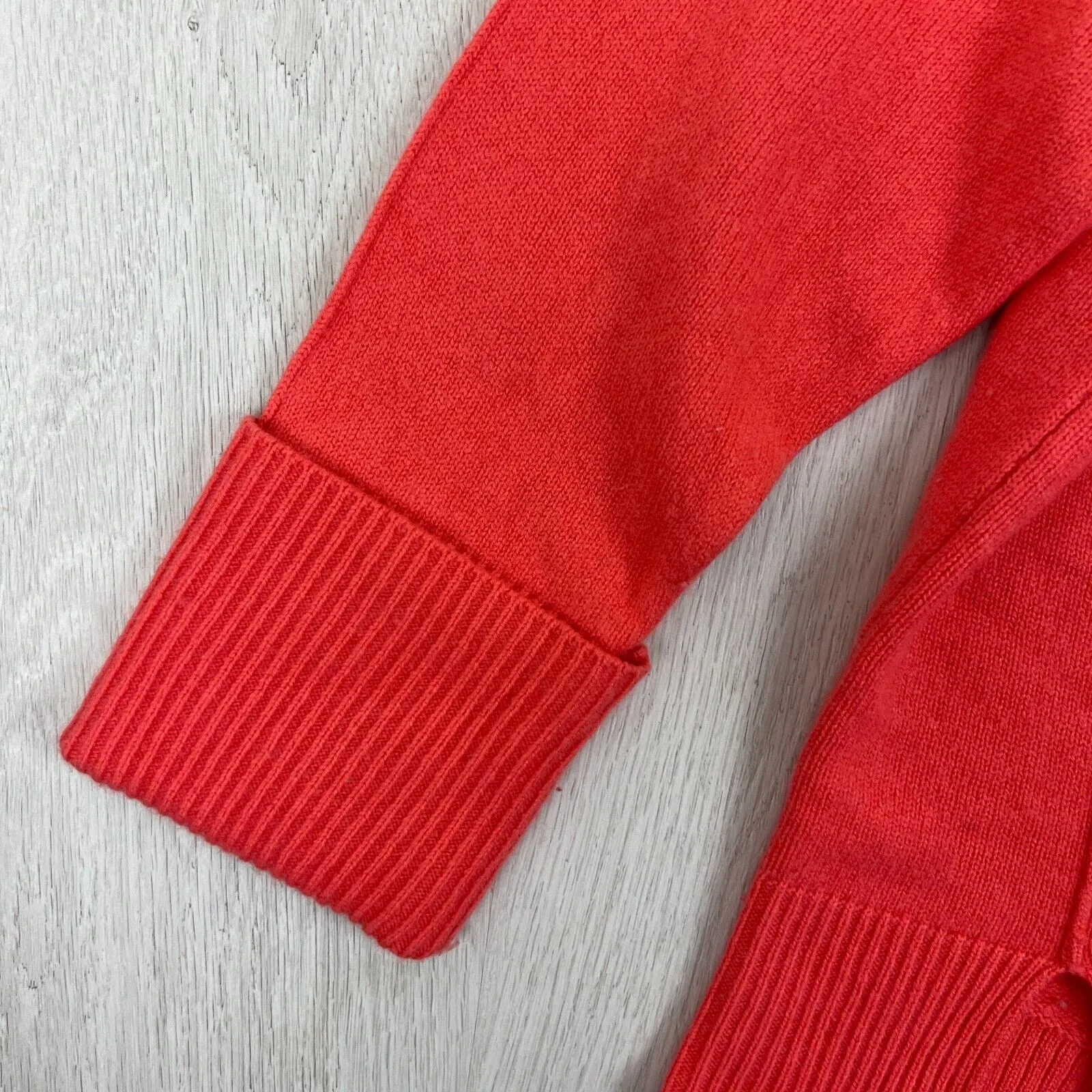 Reiss Womens Orange Knitted Wool & Cashmere Blend Sweater Jumper Size Small