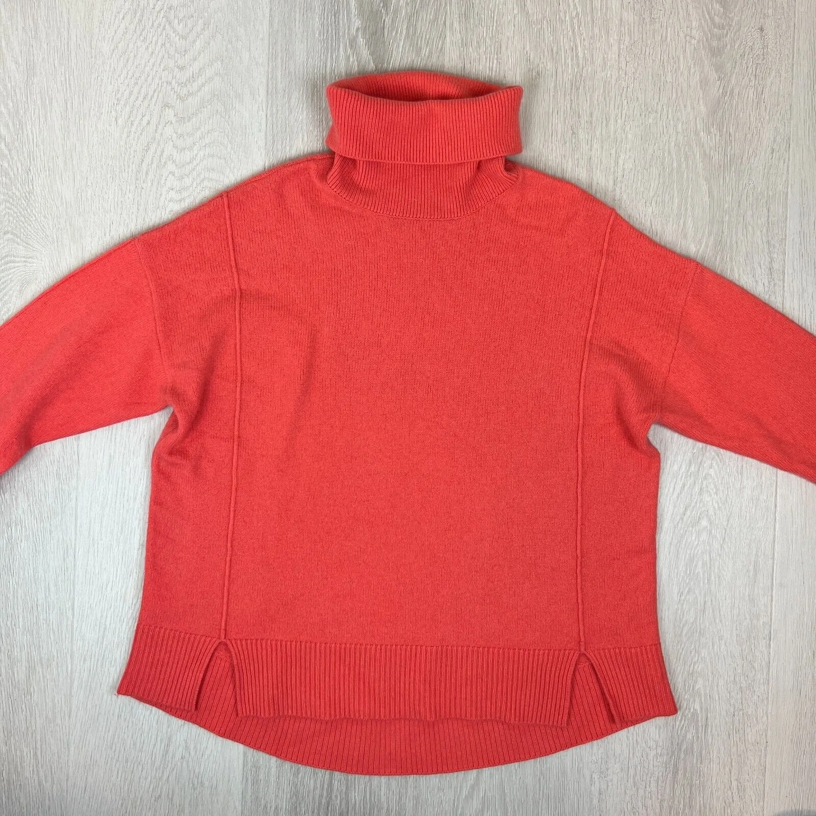 Reiss Womens Orange Knitted Wool & Cashmere Blend Sweater Jumper Size Small