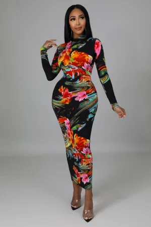 Rhea Multi Print Dress Plus