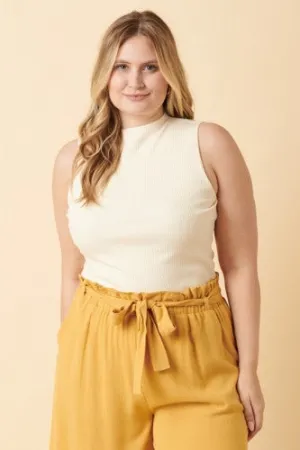 Rib Knit Mock Neck Tank