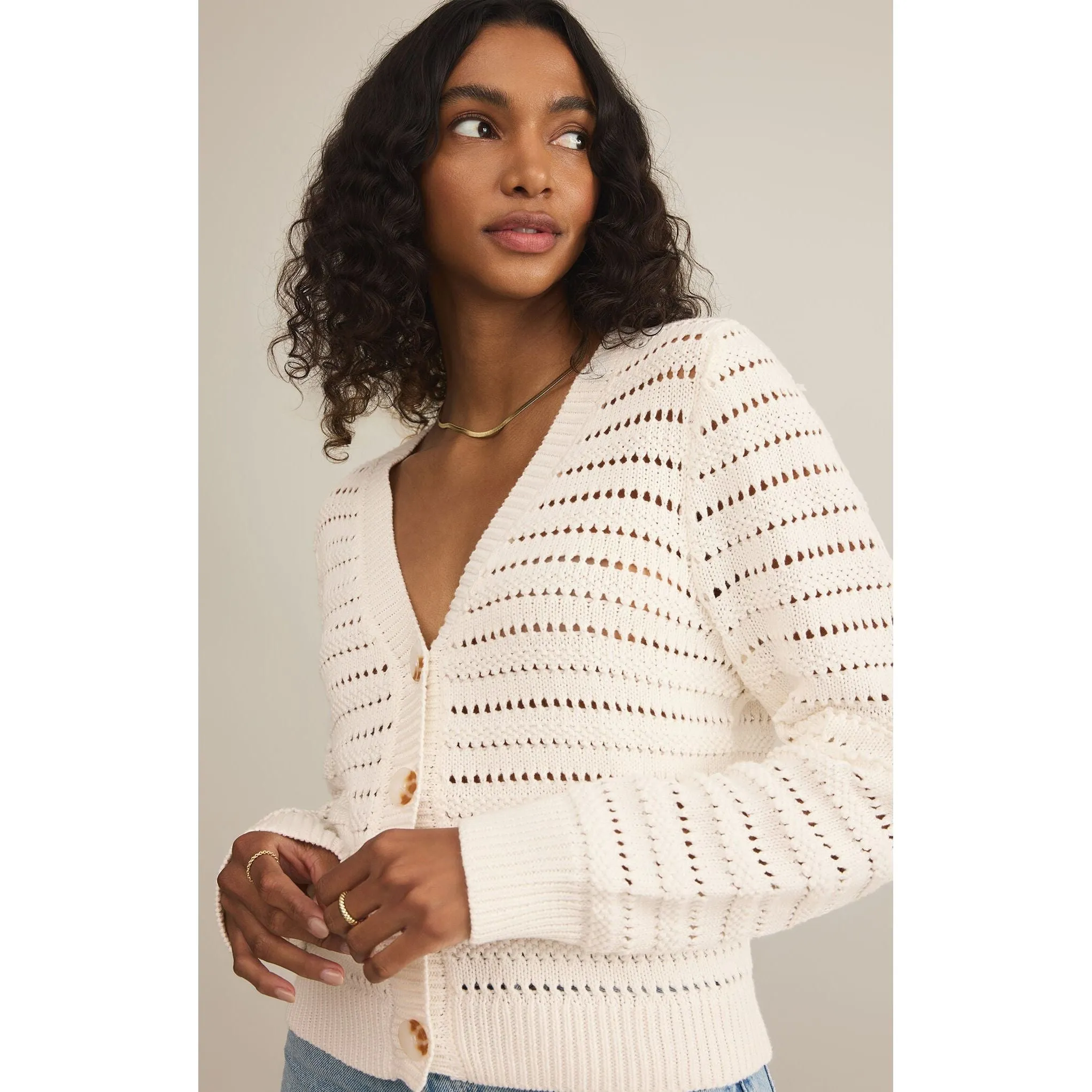 Romance Cardigan in Sea Salt