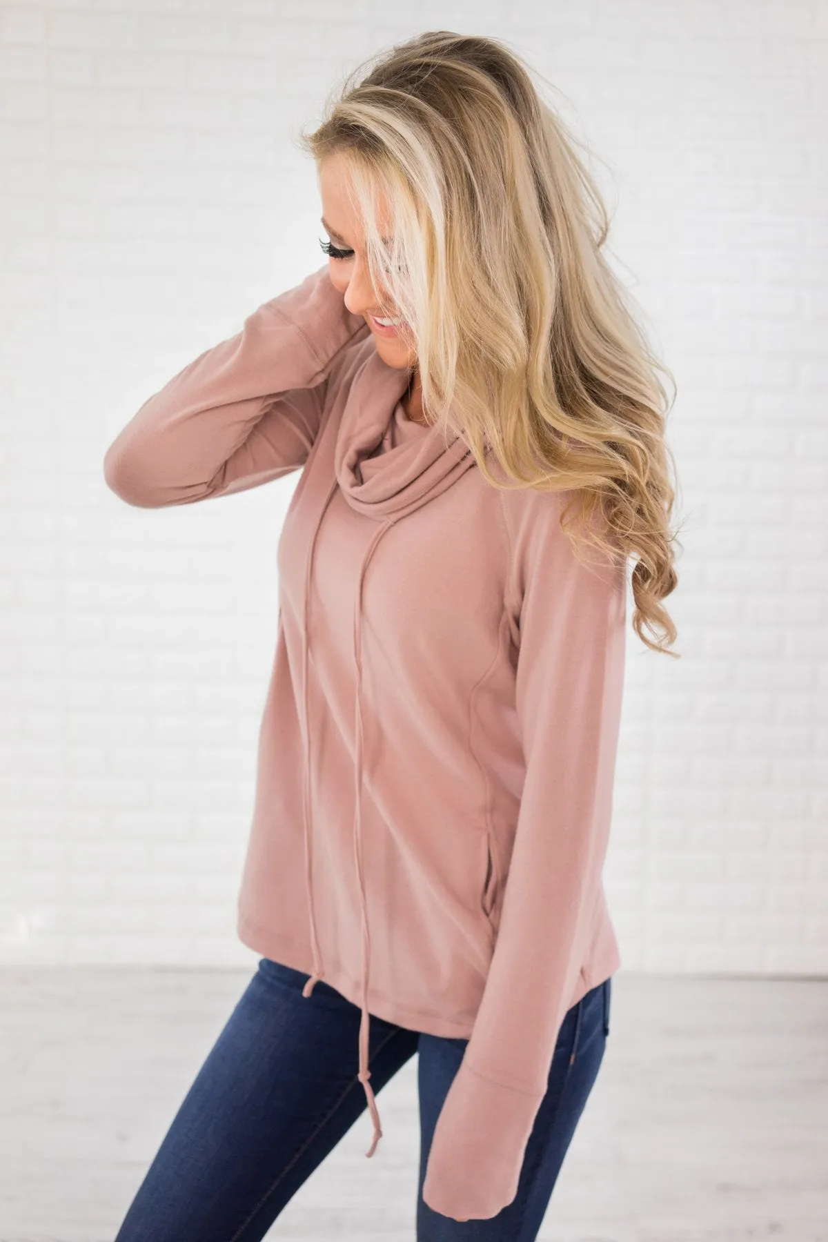 Rose Cowl Neck Top