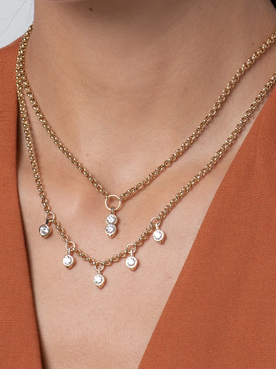 Round Cuddle Double Tip Necklace