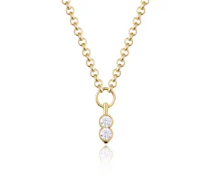 Round Cuddle Double Tip Necklace