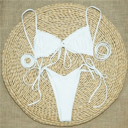 Ruch Ruffle String Tie Bikini