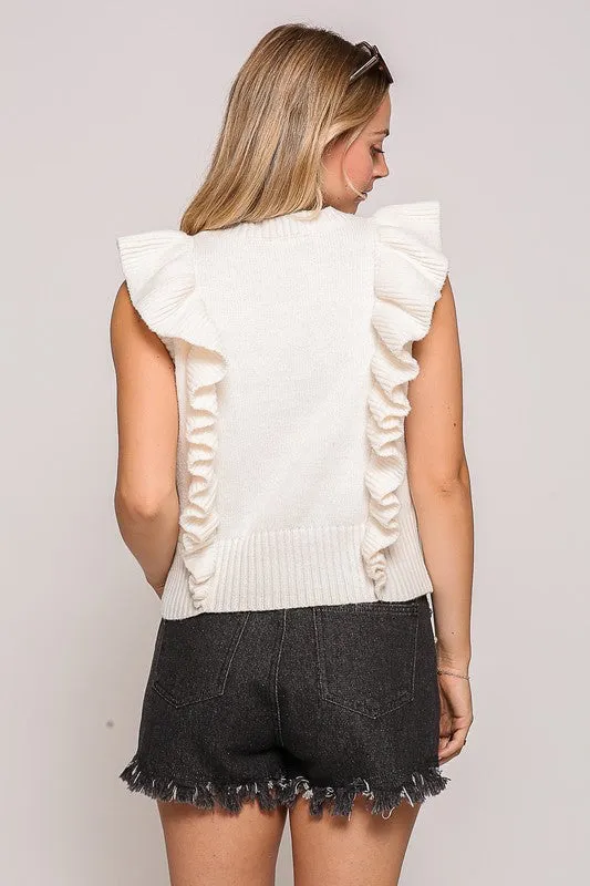 Ruffle Knit Sweater
